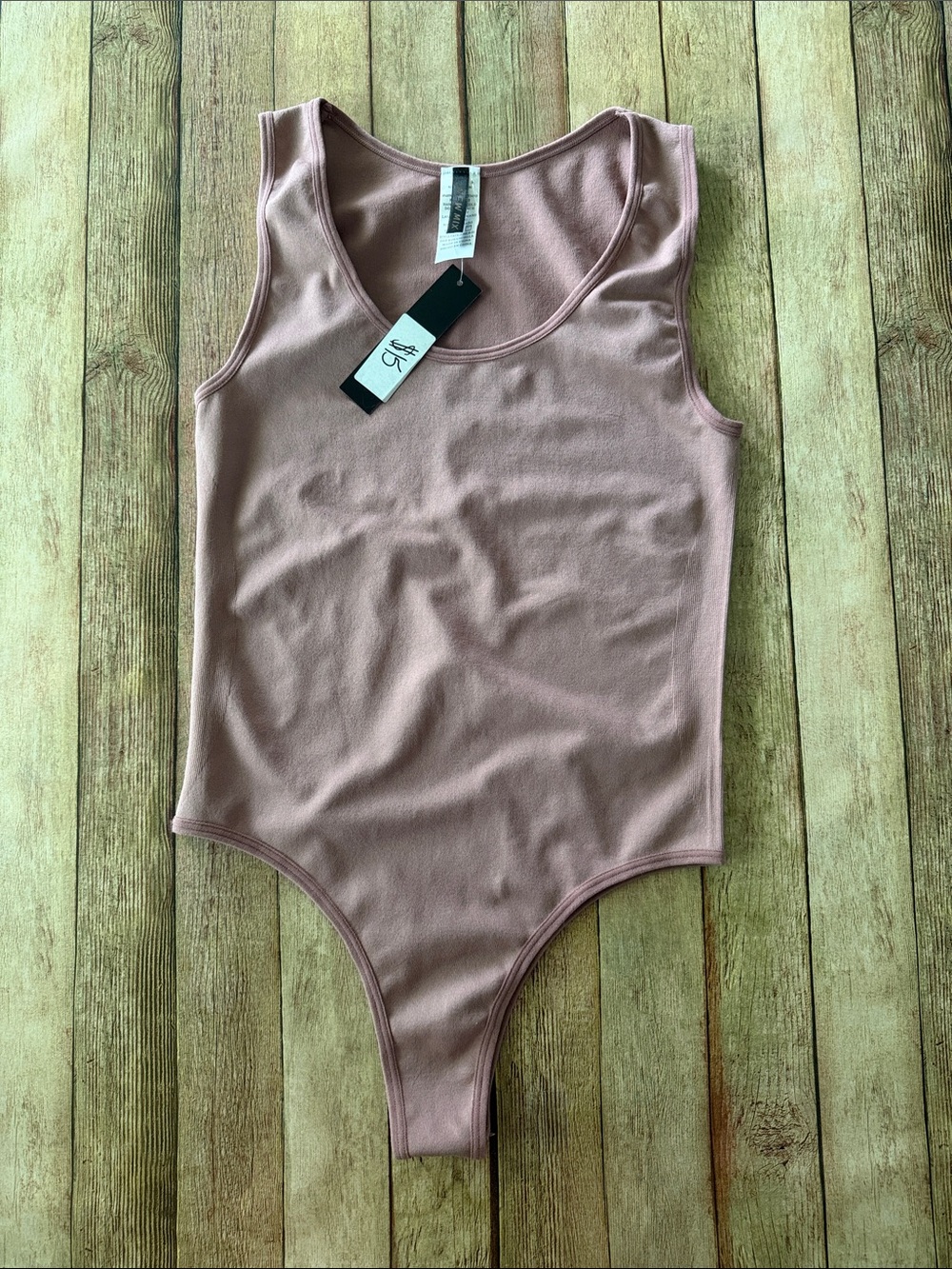 New Mix Mauve Pink Sleeveless Scoop-Neck Bodysuit